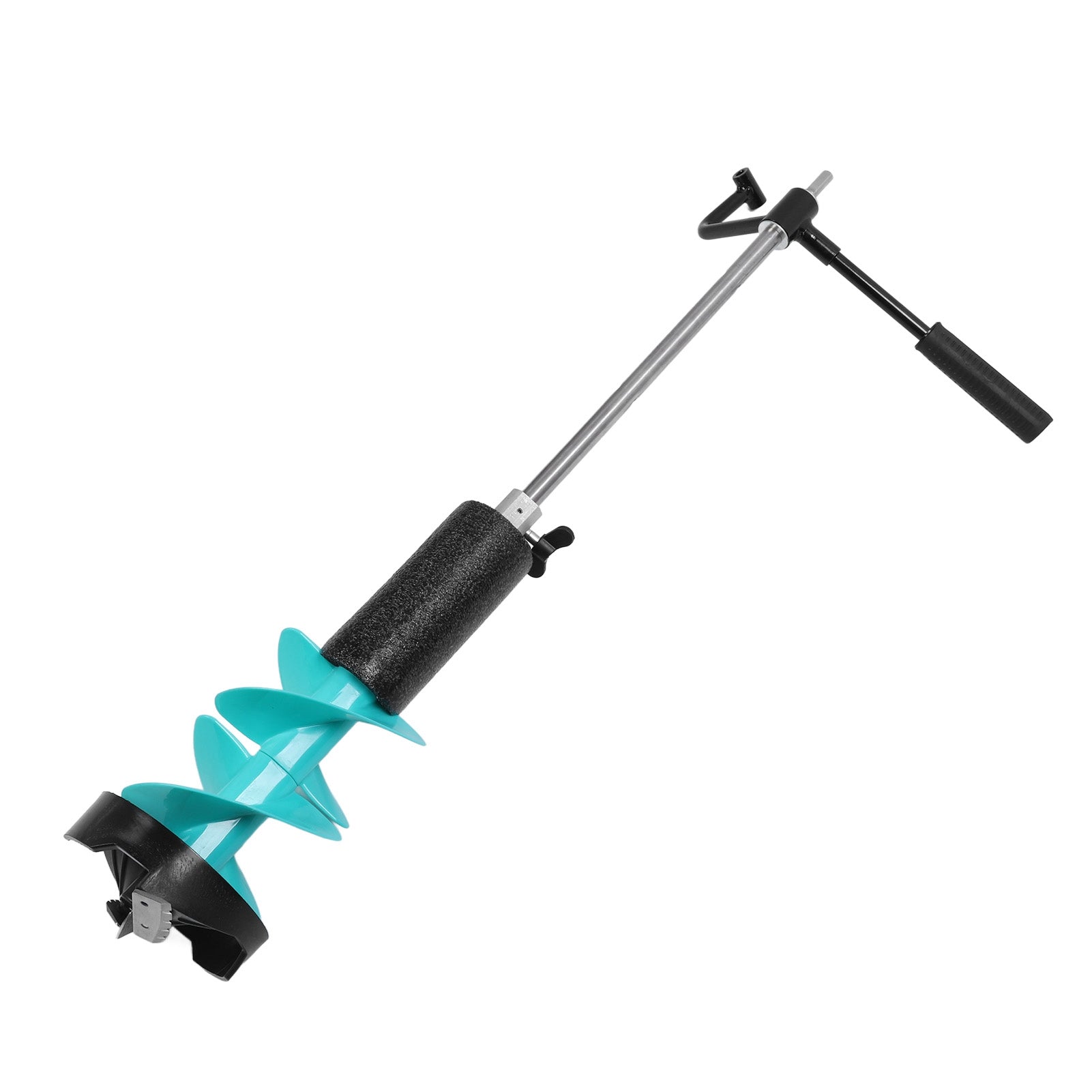Ice Auger for Fishing Electric Nylon Corless with Positioning Drill 50cm Armrest Extension Rod for Shallow Water