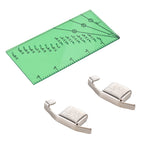 Seam Allowance Ruler and 2 Magnetic Seam Guide for Sewing Machine 1/8” to 2” Straight Line Hems Sewing Ruler for Sewing Gauge with 1/4” Pivot Point and 45 Degree Trim Line