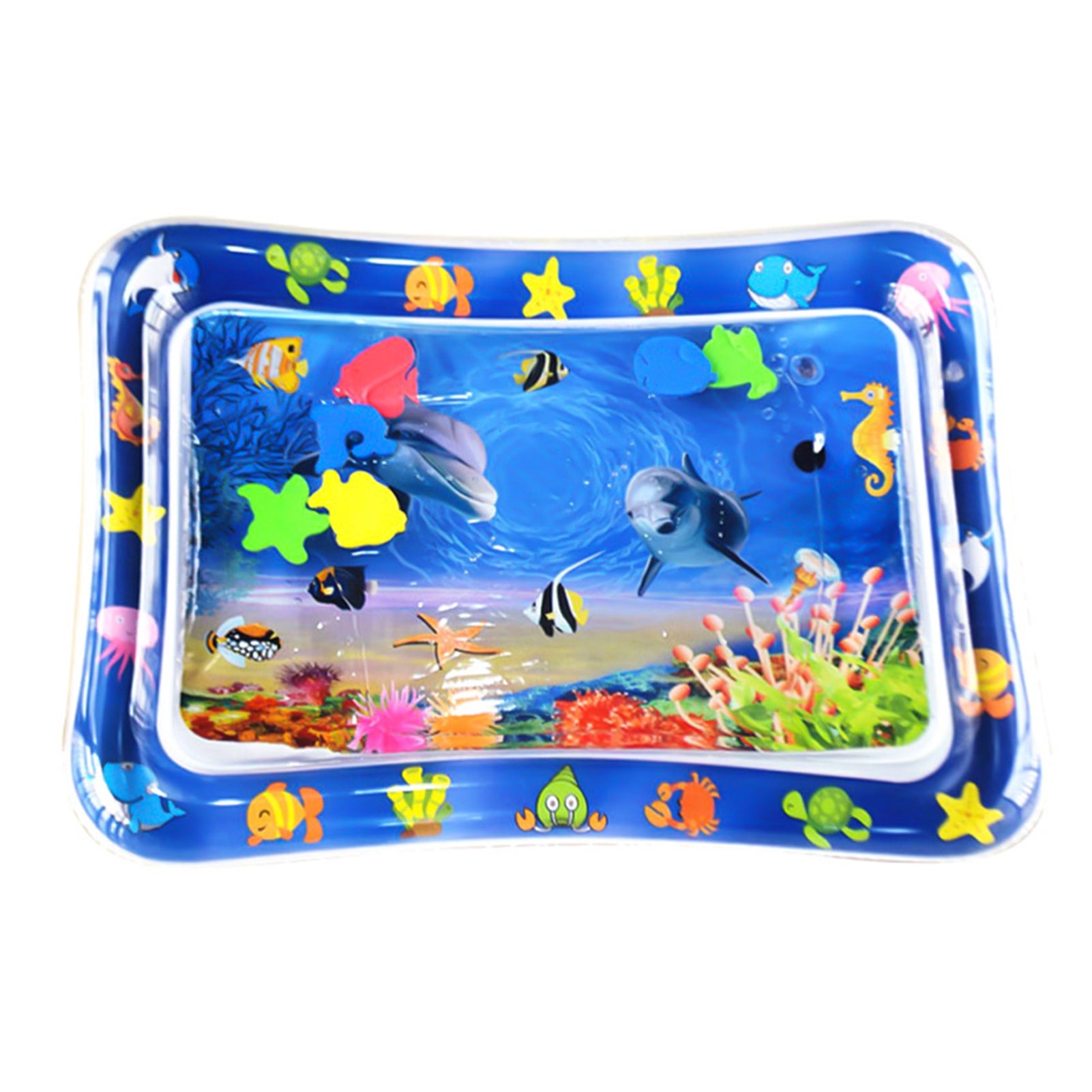 Tummy Time Water Mat for Baby Boys Girls PVC Inflatable Water Play Mat for Infants Toddlers Fun Play Activity Center