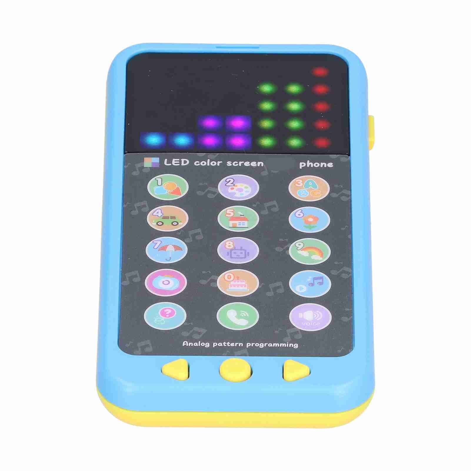 English Language Baby Phone Toy Color Screen Early Educational Music Children Phone ToyBlue