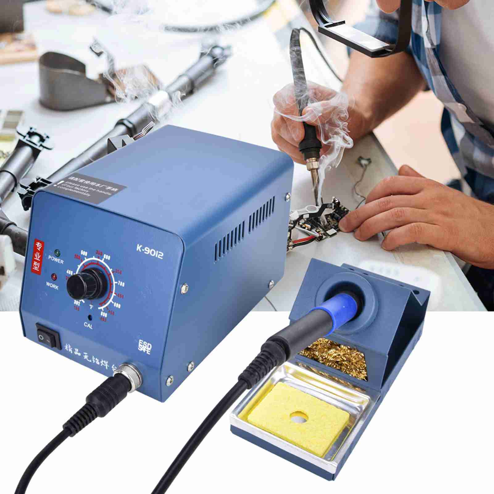 Integrated Soldering Station Quick Reheat Rework Station Digital LCD Display 70W