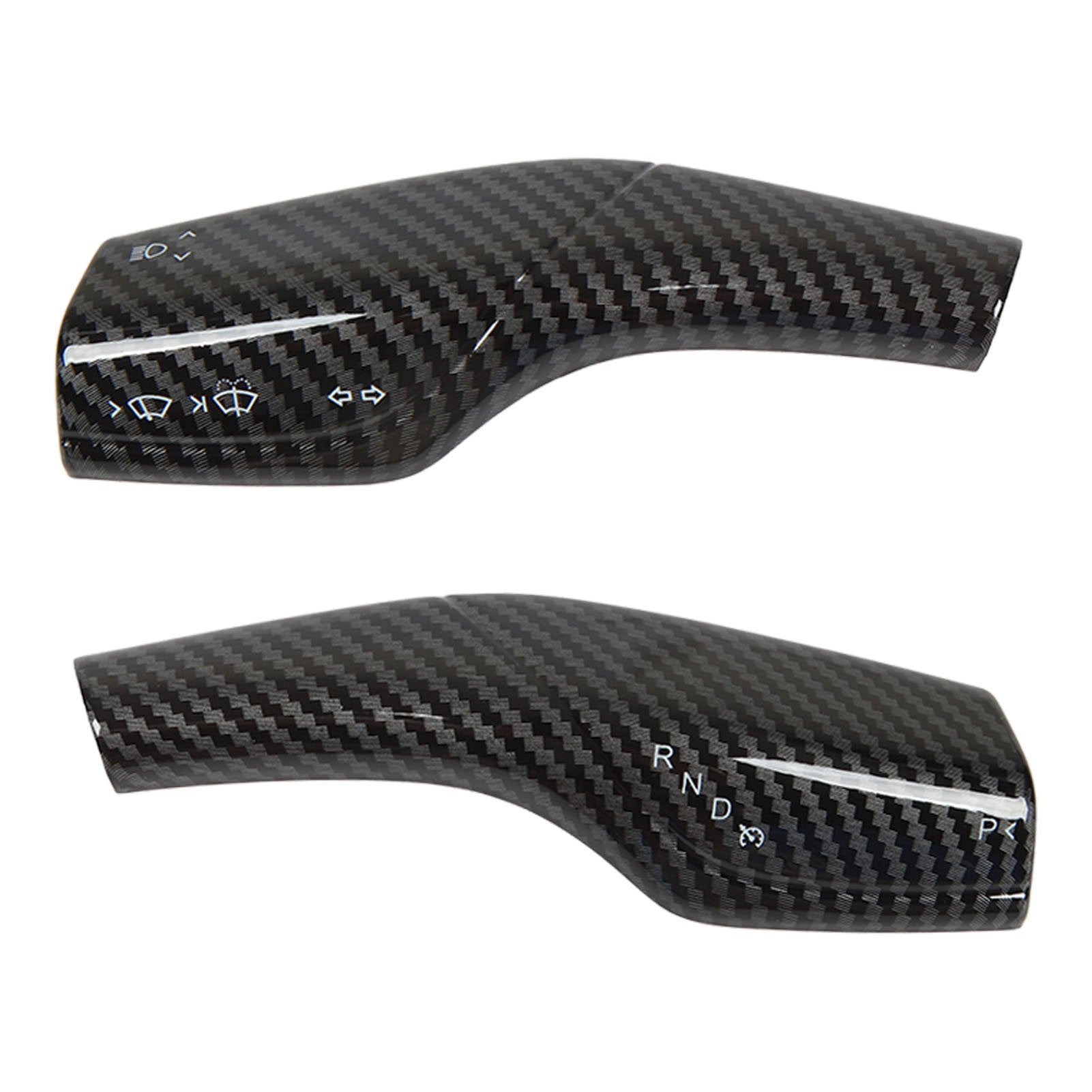 1 Pair Steering Gear Lever Cover Carbon Fiber Pattern Shift Lever Trim