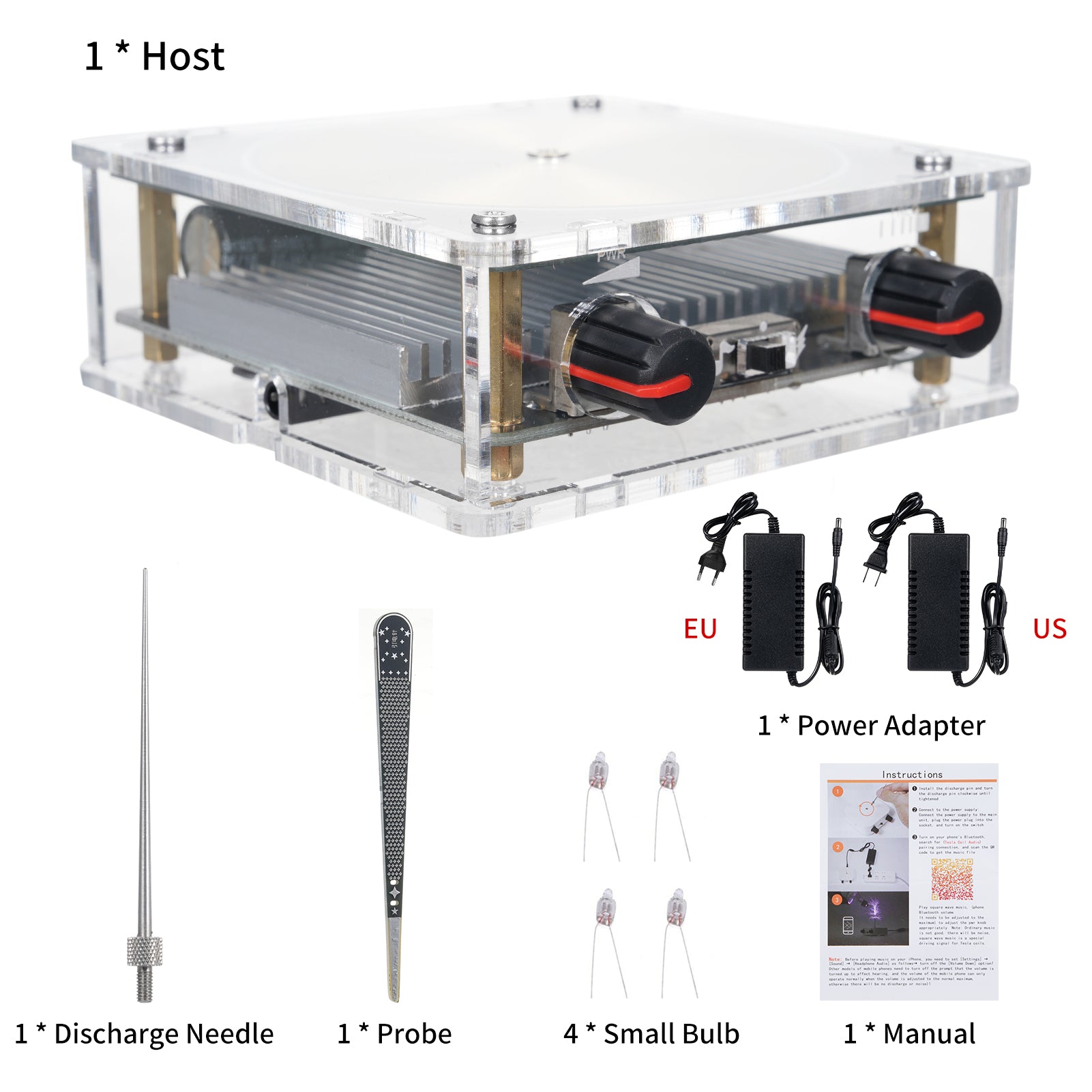 Experiment Arc Plasma Coil BT Speaker Wireless Transmit Experiment Science Desktop Toy Model