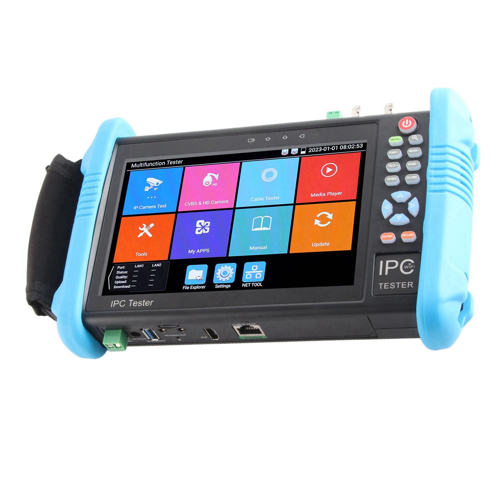 7in CCTV Tester IPC 9800PLUS 4K H.265 Camera Tester for CCTV Systems