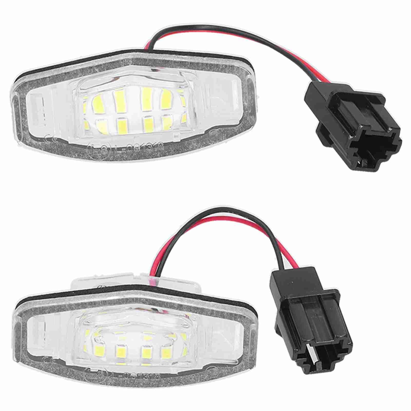 Pair of LED License Plate Lamp White Light 34100S0A013 Fit for Honda Civic/Pilot/Accord/Odyssey