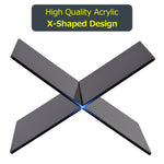 Acrylic Book Stand Displaying Shelf X-Shaped Book Rack for Cookbook Recipe Menu Magazines Storybook Holder for Opening Books