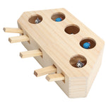 Wooden and Silicone Interactive Cat Hunt Mouse Toys Kitten Puzzle Toy Pet Toy Supply
