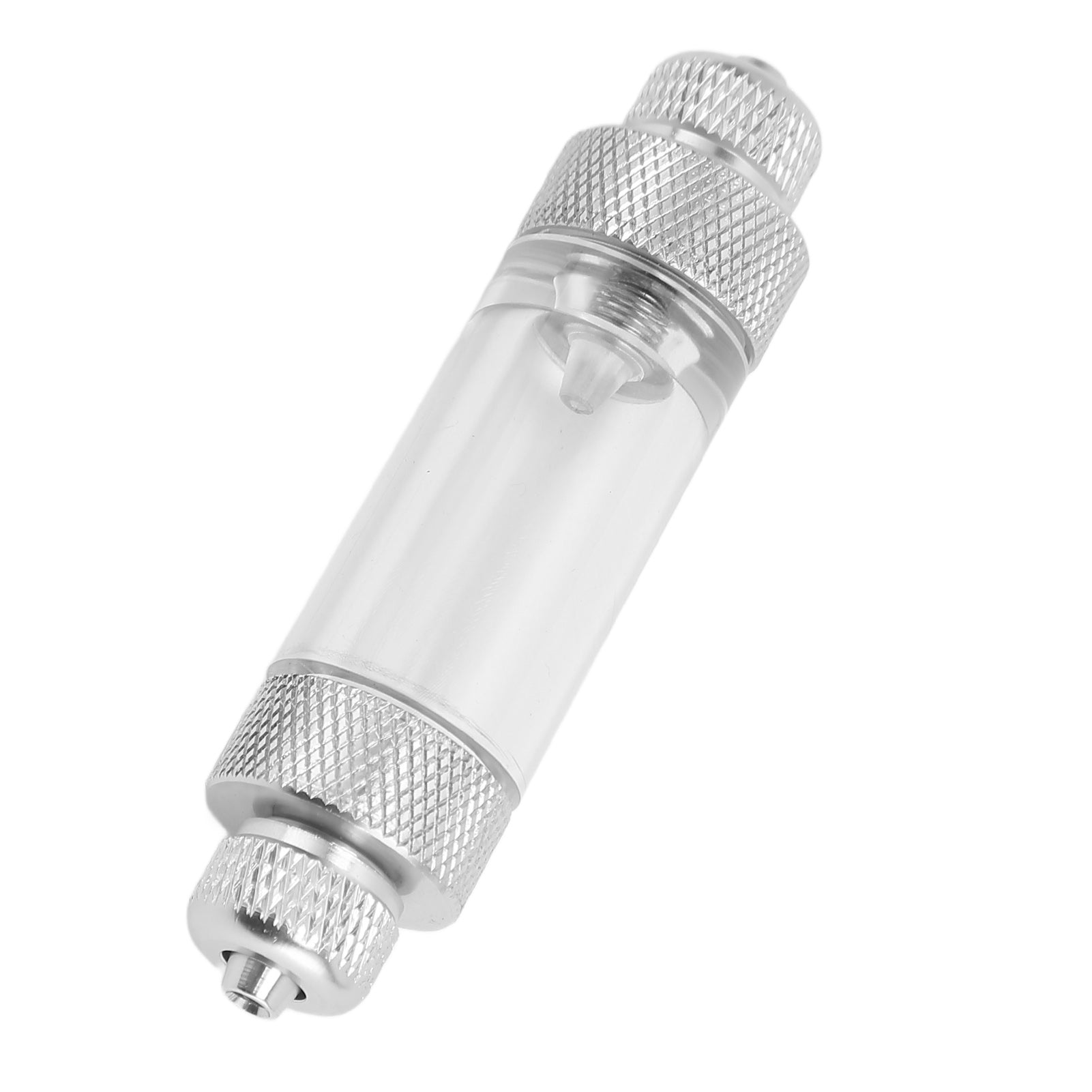 CO2 Bubble Counter Prevent Return Accurate Counting Aluminum Alloy Aquarium CO2 Regulator for Fish Tanks Double Head 82 X 20mm/ 3.2 X 0.79in