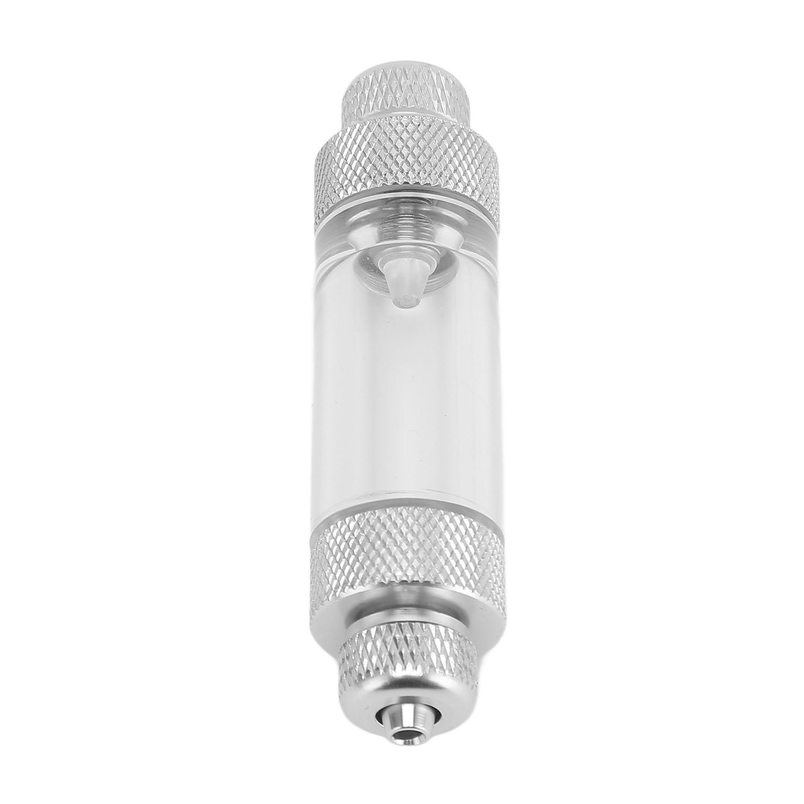 CO2 Bubble Counter Prevent Return Accurate Counting Aluminum Alloy Aquarium CO2 Regulator for Fish Tanks Double Head 82 X 20mm/ 3.2 X 0.79in