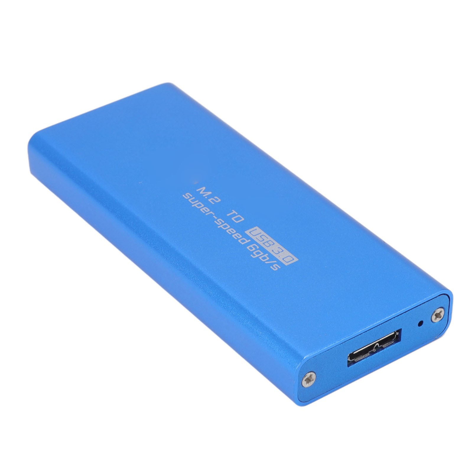 MSATA to USB3.0 Enclosure Adapter Case 6Gbps Blue MSATA SSD Adapter for 30x30mm 50x30mm External SSD Hard Drive