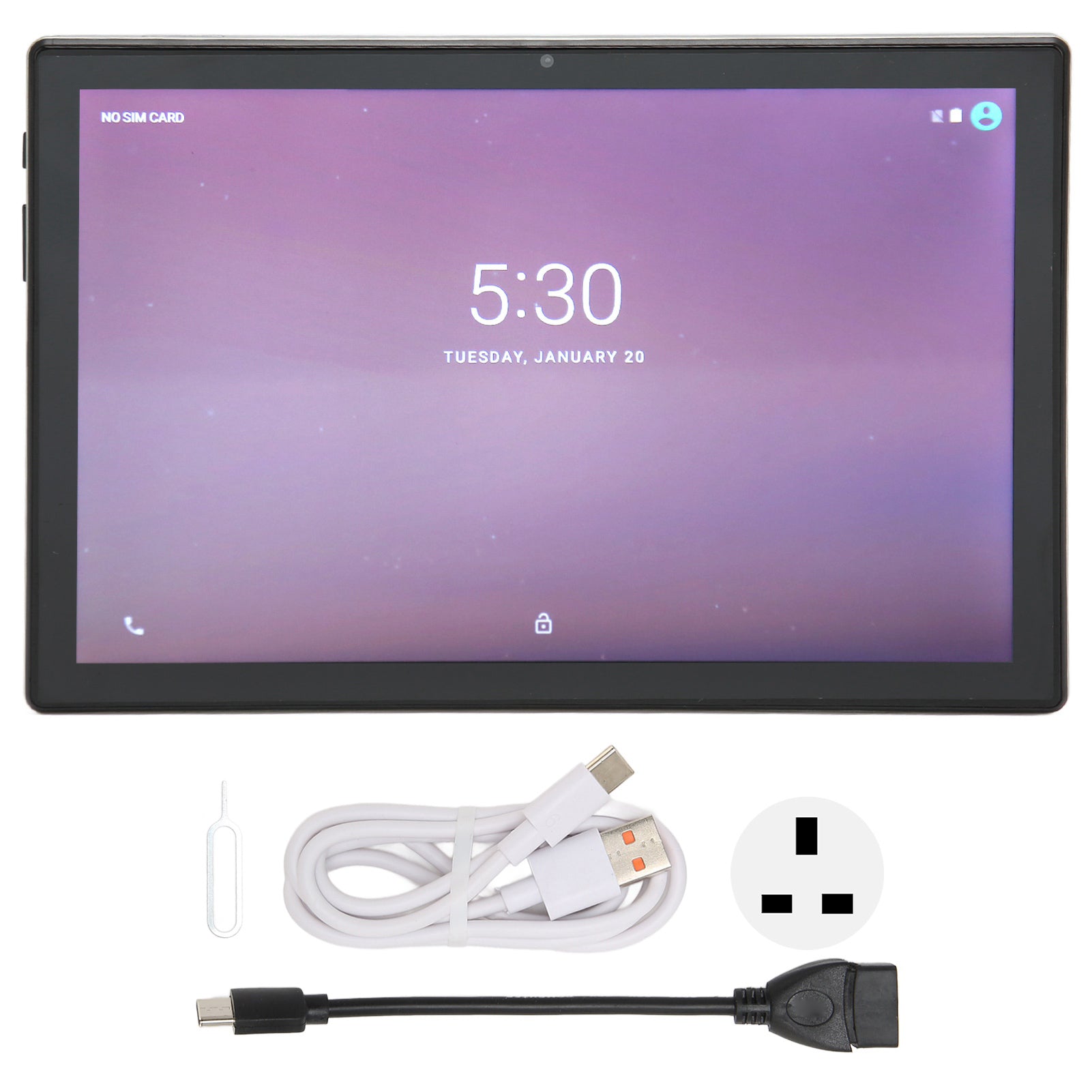 10 Inch Tablet for Android 11 Octa Core Processor 6GB 256G 5GWIFI 5MP Front 13MP Rear 4G Calling Tablet 100‑240V Grey UK Plug