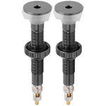 1 Pair 52mm Bike Extended Air Valve Tubeless Presta Valve Core Nozzle for Mountain Bike Noir