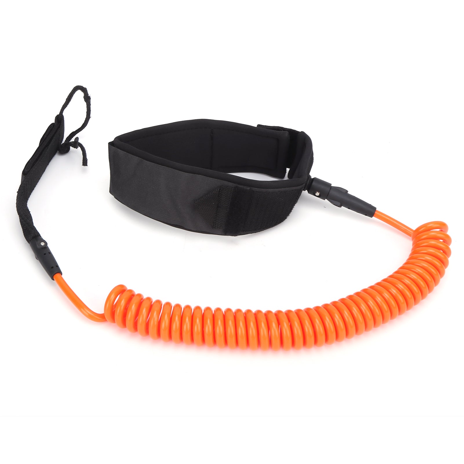 Surfing Foot Rope TPU Heliciform Comfortable HighElastic Surfboard Safety Traction Belt(Orange )