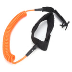 Surfing Foot Rope TPU Heliciform Comfortable HighElastic Surfboard Safety Traction Belt(Orange )
