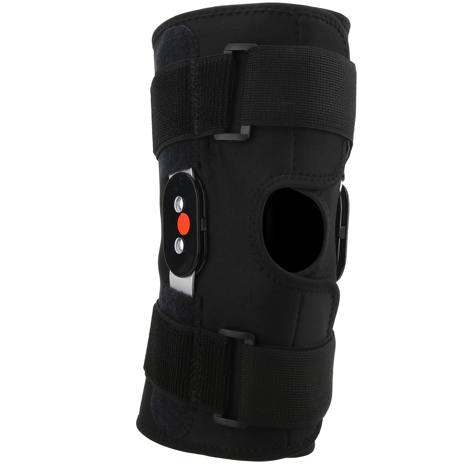 Hinged Knee Brace Support Adjustable Knee Joint Pads with Strap for Basketball Pain ReliefXXL