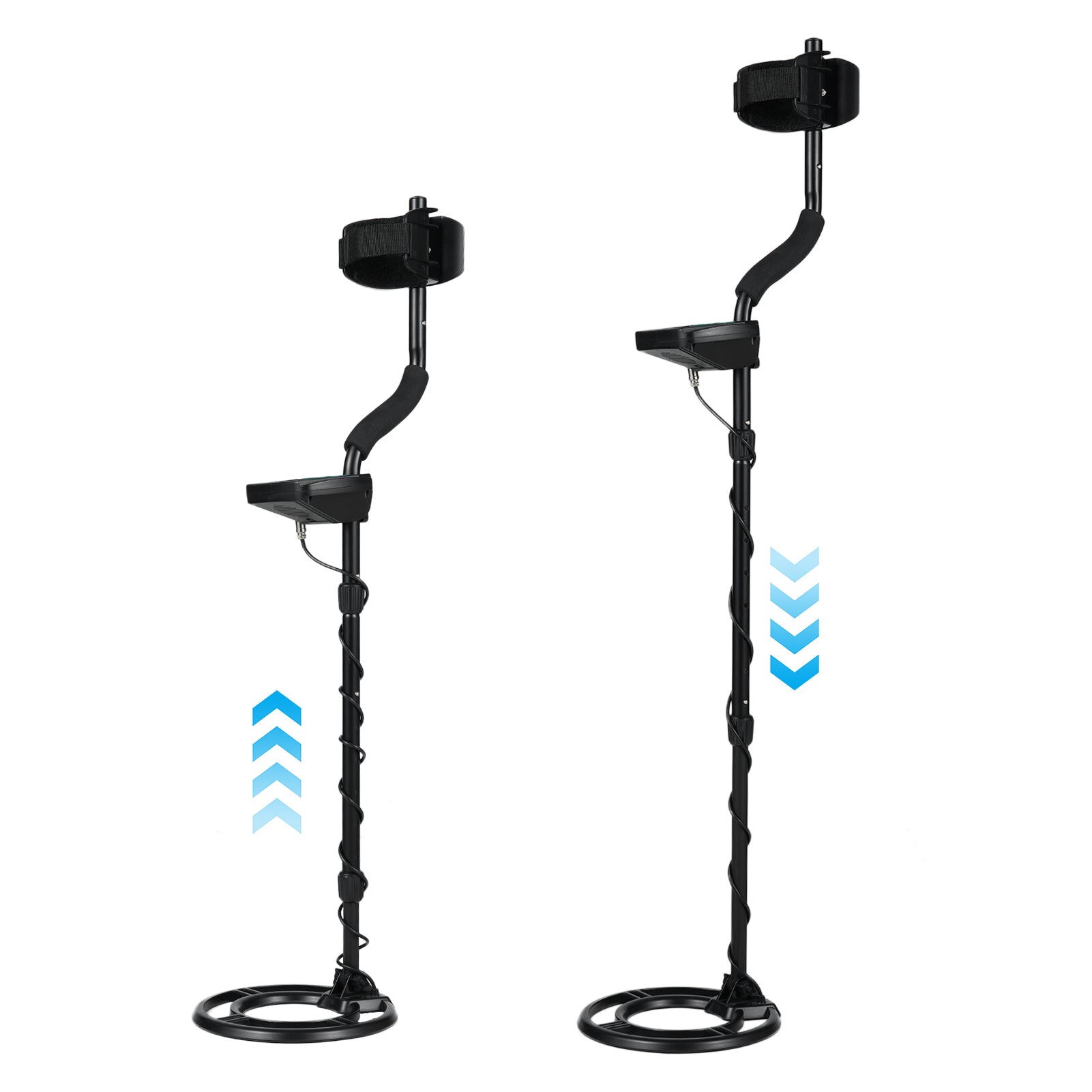 Metal Detectors for Adults Waterproof Professional Higher Accuracy Gold Detector with LCD Display 4 Mode All Metal Disc Notch Pinpoint Underground Treasure Finder Handheld Outdoor Treasure Hunt Gold Silver Copper