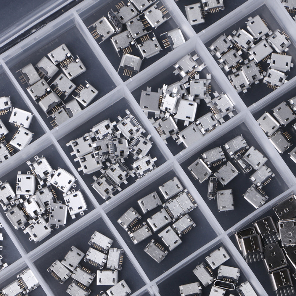 Multi-specification USB Connector Pin Charge Female SMT Socket Jack Set