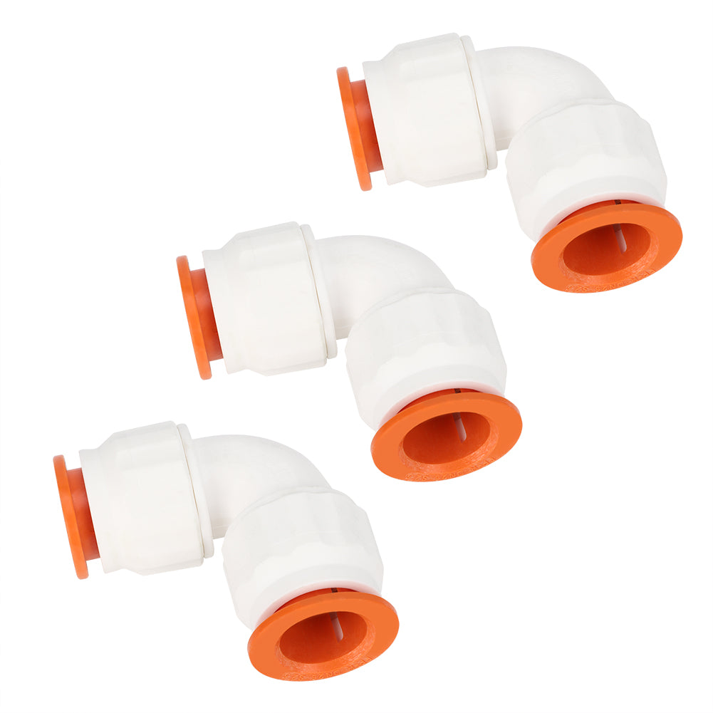 3Pcs 25mm to 25mm PPR Plastic Pipe Elbow Connector Water Pipe Fittings Connection