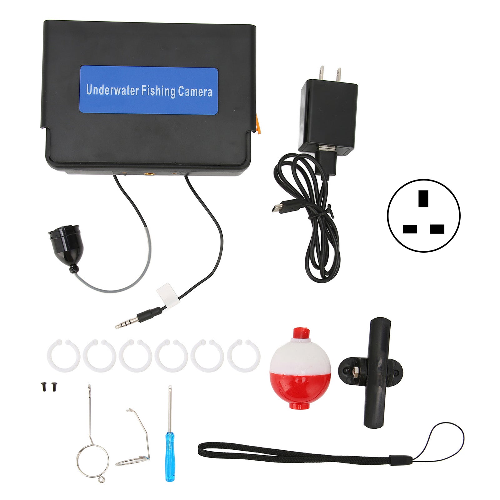 HD Visual Underwater Fishing Camera Color Waterproof Infrared Camera Camera 4.3 Inch Screen Fish Finder AC100-240VUK Plug 30m