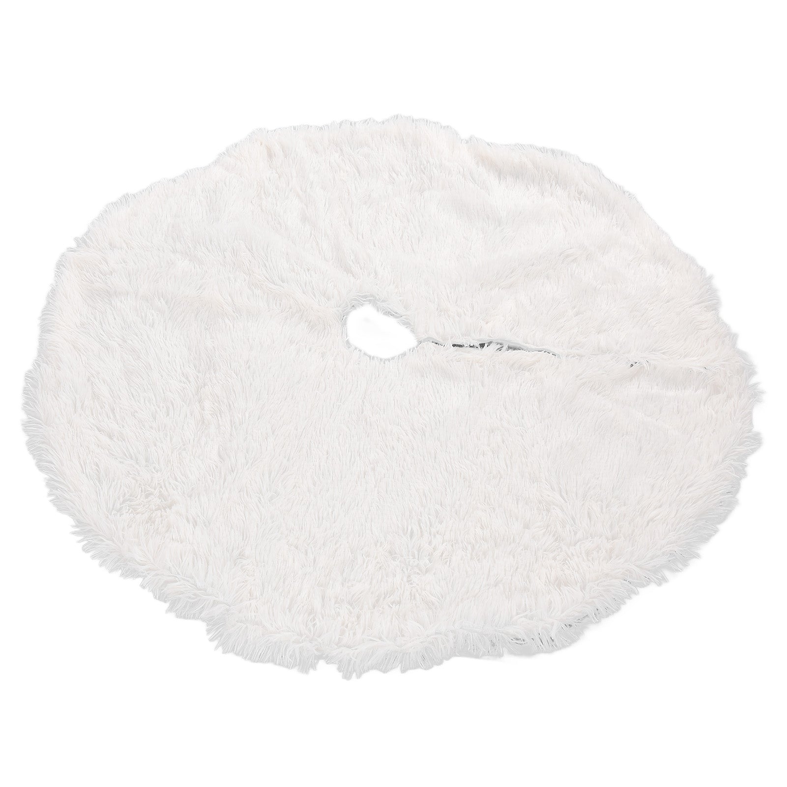 White Christmas Tree Skirts Sophisticated Dense Environmentally Friendly Plush Luxury ChristmasTree SkirtS