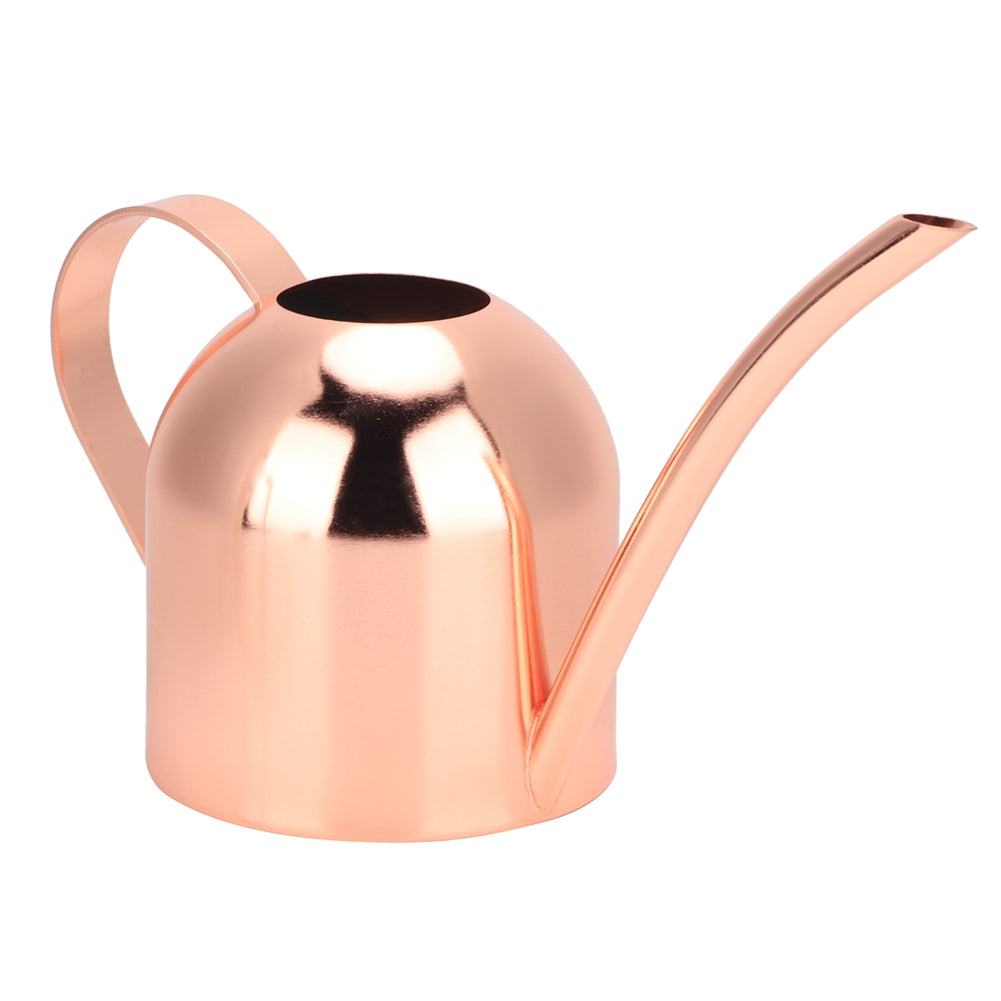 500ml Stainless Steel Watering Can Long Mouth Sprinkling Pot for Outdoor and Indoor House PlantsRose Gold
