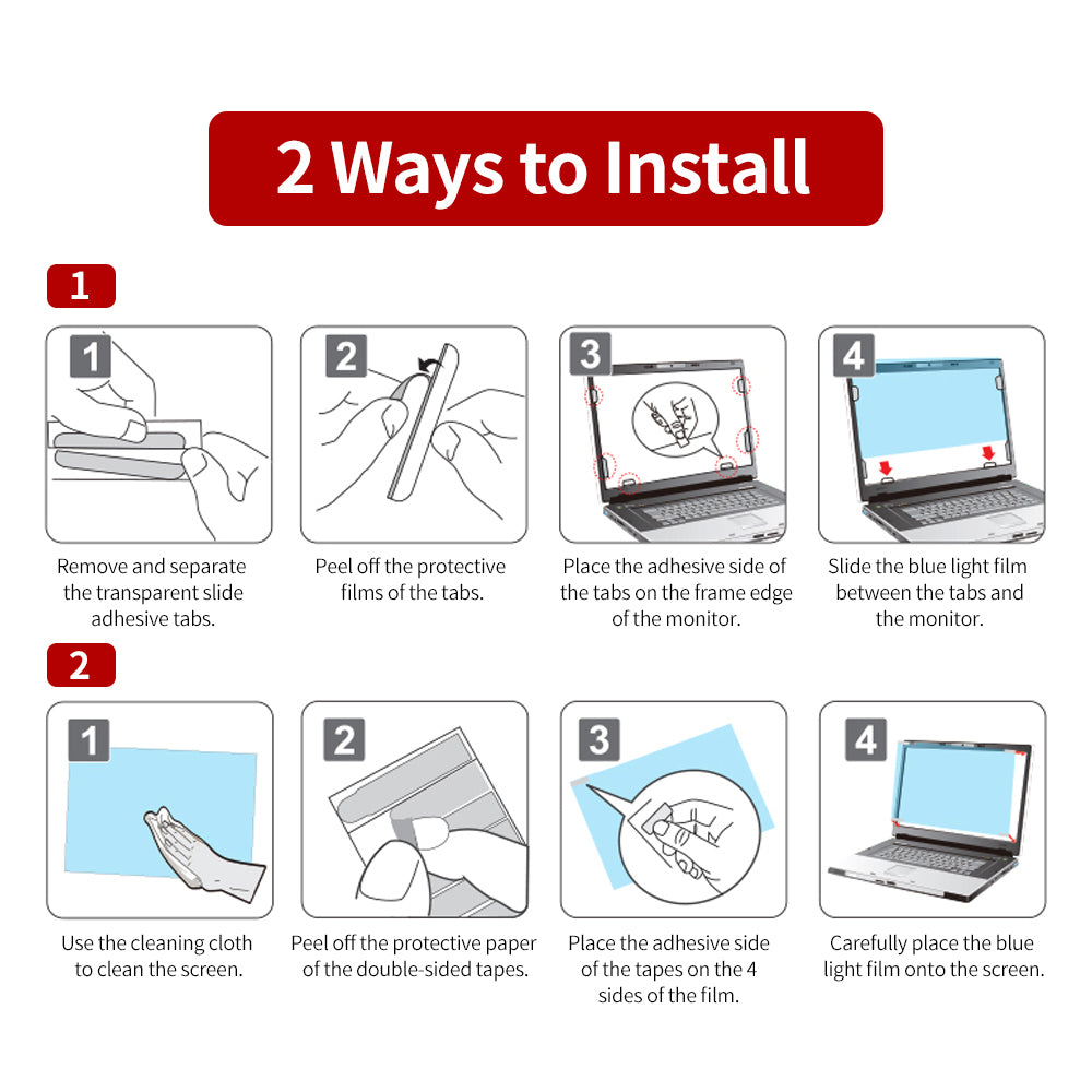 Privacy Screen Filter Reversible High-transmittance 30° Invisible Anti-UV Anti-glare Film for 23.6'' Monitor with 16:9 Aspect Ratio