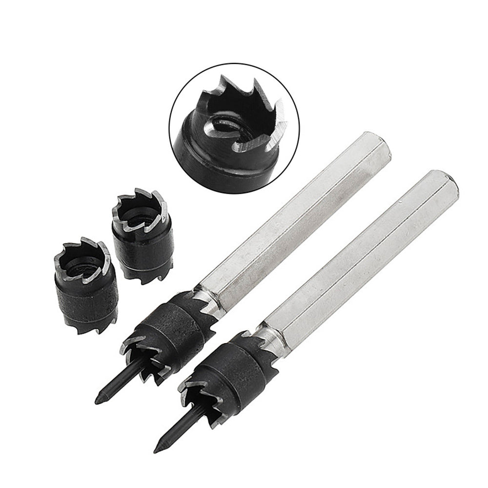 9PCS HSS Spot Welding Drill Set Spot Weld Cutter Drill Bit 8mm Twist Drill 3/8 Spot-welding Drill Center Drill Hole Saw Hexagon Shank with Storage Case