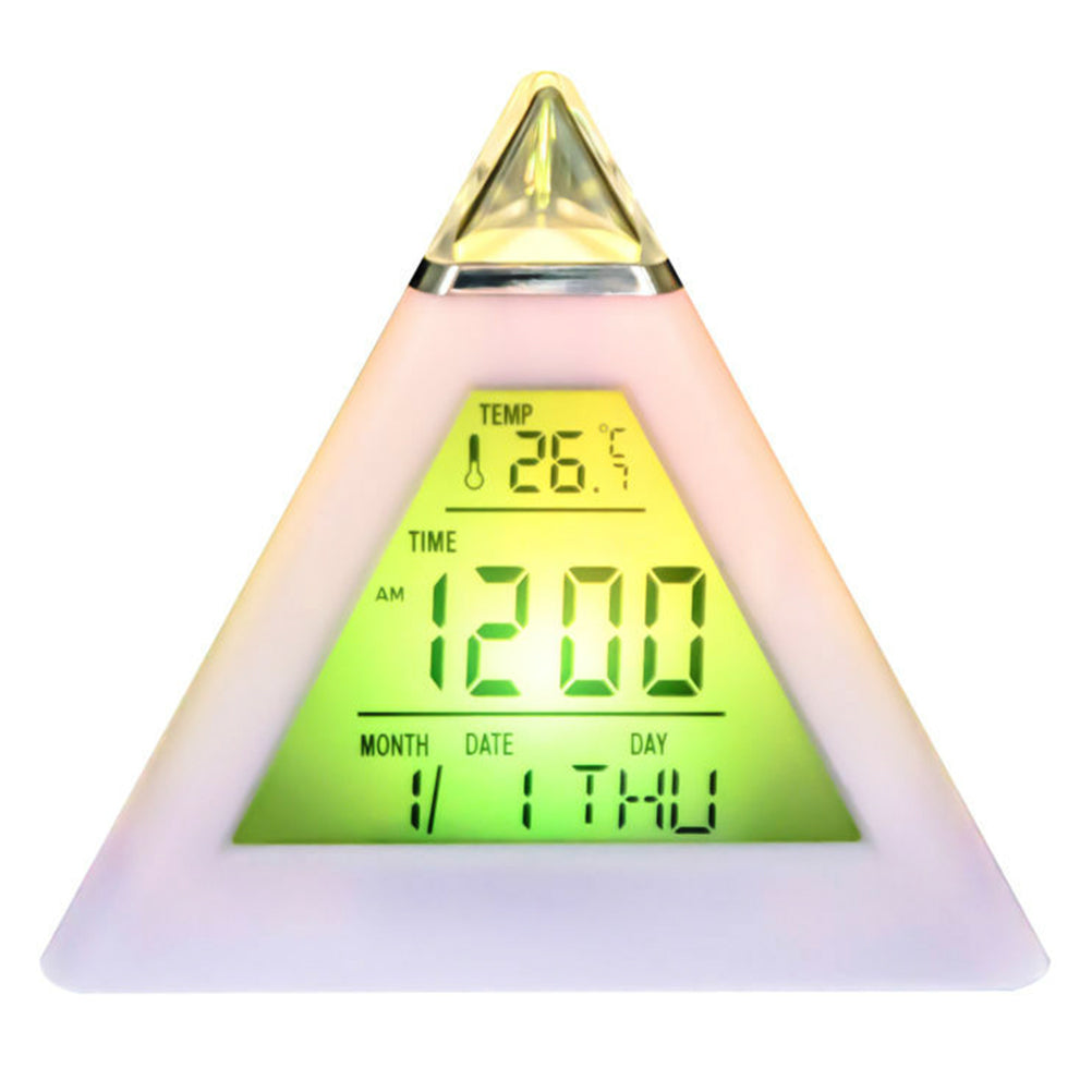 Electric Digital LED Alarm Clock Color Changing Battery Operated Alarm Clock Kids Bedroom Calendar