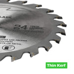 Circular Saw Blade 7-1/4''(185MM) 24 Tooth  Tungsten Carbide Tipped Circular Wood Cutting Saw Blade with 20mm Arbor for Wood Cutting Max Speed 7000RPM  Anti-clockwise Cutting Direction EU