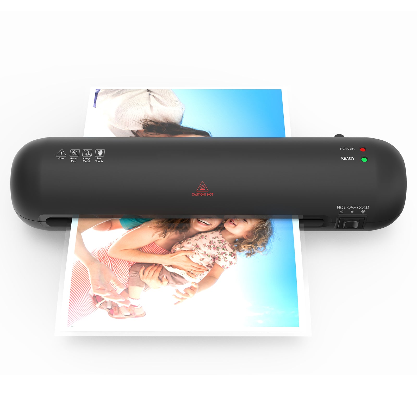 Desktop Laminator Machine Set A4 Size Hot and Cold Lamination 2 Roller System 9 inches Max Width with Paper Cutter Trimmer Rounder Hole Puncher Binding Hoop Suitable for A4 230mm Laminating Pouches for Home Office School Supplies