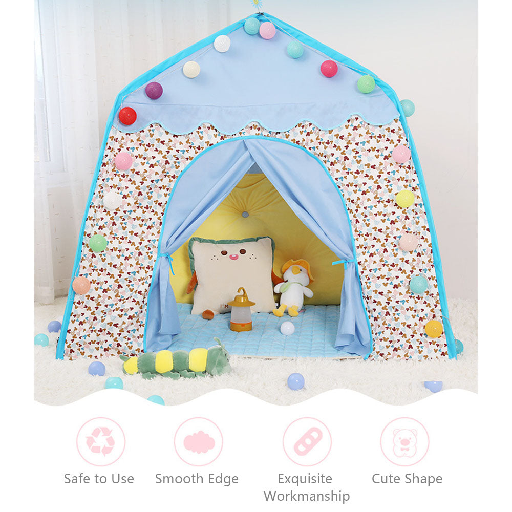 Kids Play Tent Princess Castle Play Tent Oxford Fabric Large Fairy Playhouse with Carry Bag for Boys & Girls Indoor Outdoor