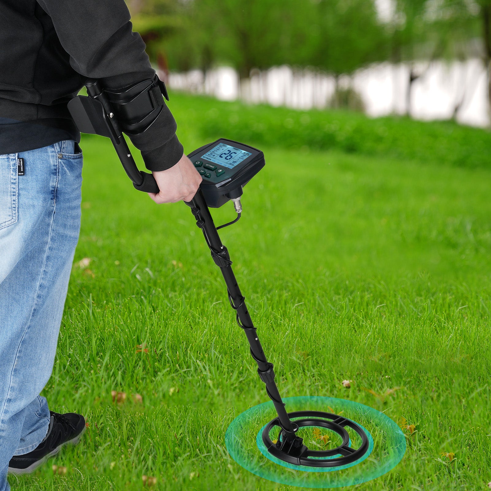 Metal Detectors for Adults Waterproof Professional Higher Accuracy Gold Detector with LCD Display 4 Mode All Metal Disc Notch Pinpoint Underground Treasure Finder Handheld Outdoor Treasure Hunt Gold Silver Copper