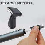 Electric Nose Hair Trimmer Aluminum Tube Body Arched Cutter Head USB Rechargeable with Sideburn Trimmer