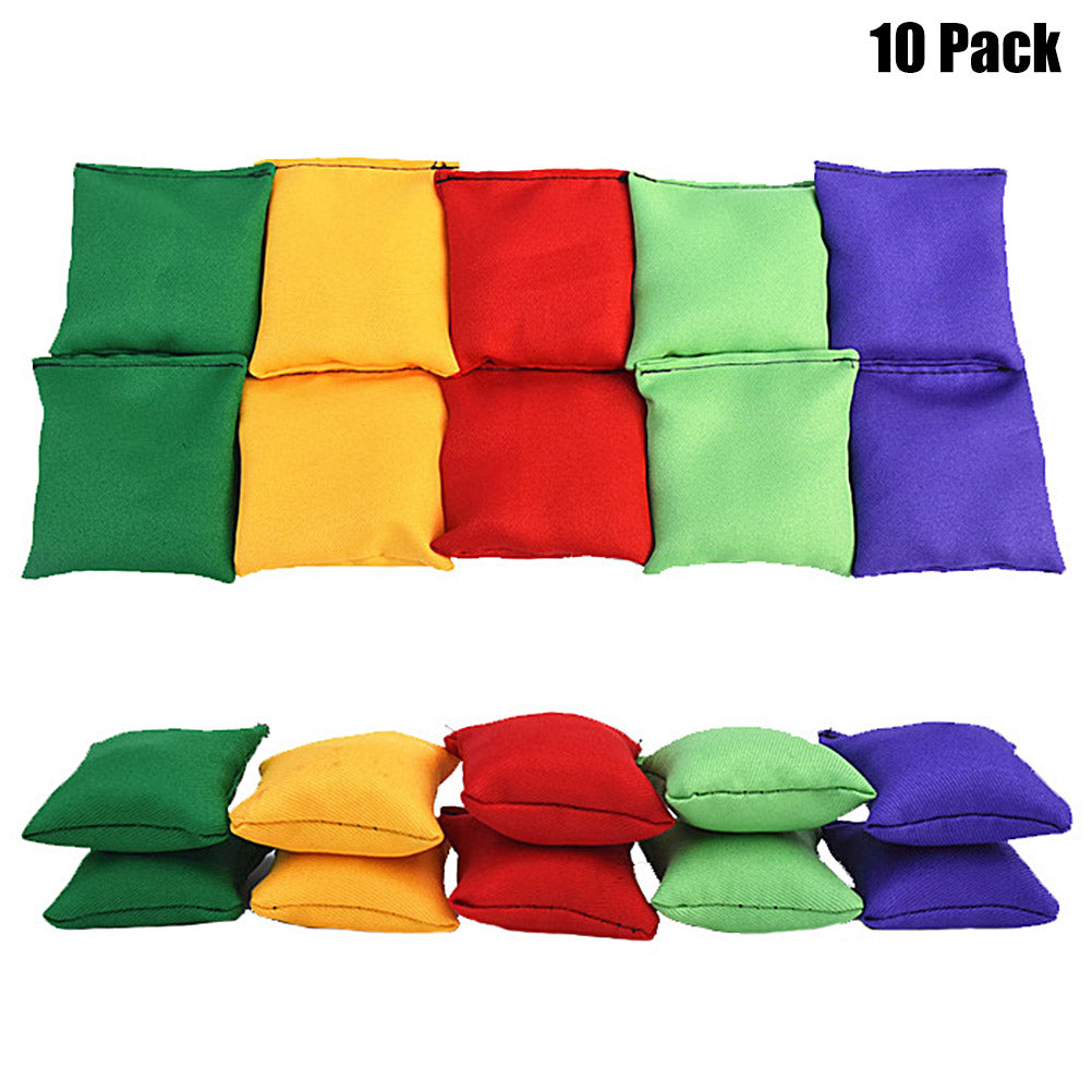 10Pcs Nylon Bean Bags Fun Sports Outdoor Family Games Bean Bag Toss Carnival Toys