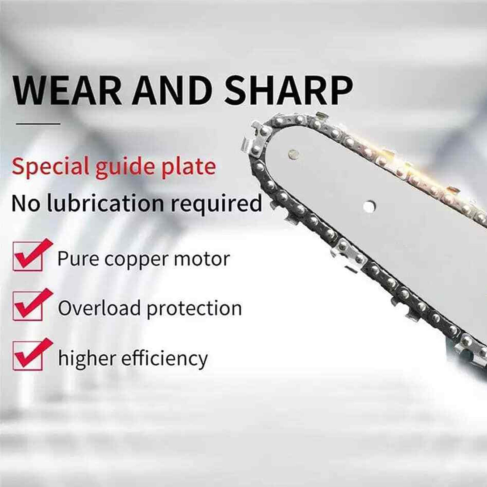 4in Mini Handheld Electric Chainsaw High Powers Woodworking-Saw Portable Rechargeable Cordless One-Hand Wood Cutter for Gardening Pruning Trimming