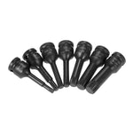 3/8-inch Drive Impact Socket Set 7 Piece Metric Sizes (5mm 6mm 7mm 8mm 10mm 12mm 14mm) XZN Triple Square Spline Bit Cr-Mo Steel Socket Set