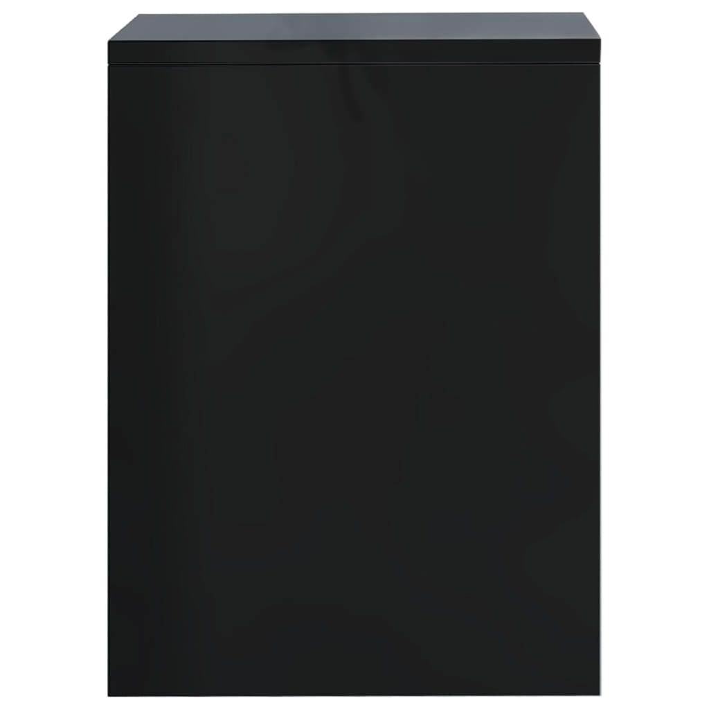 vidaXL Bedside Cabinet High Gloss Black 40x30x40 cm Engineered Wood