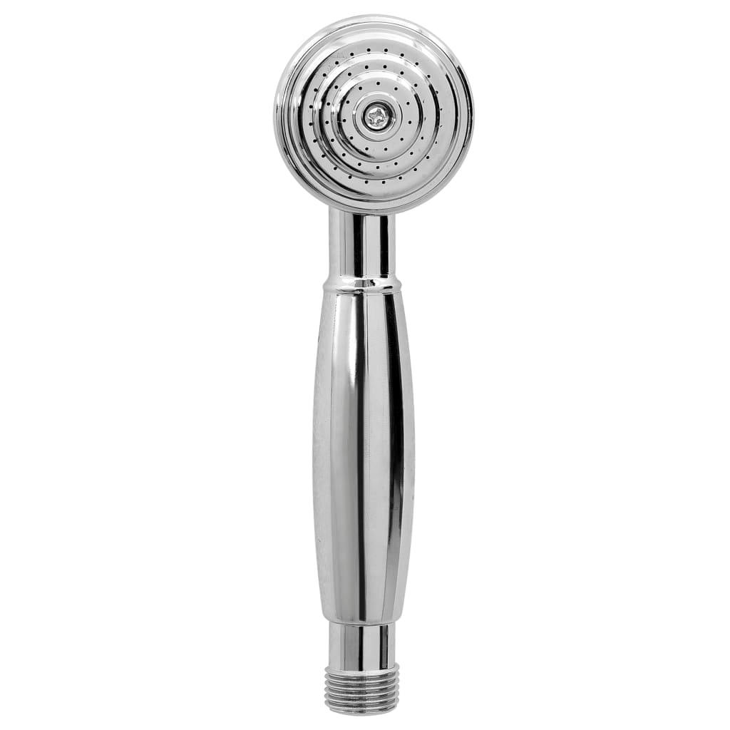 vidaXL 2-Handle Bathtub Faucet + Hand Shower Diverter Chrome Retro