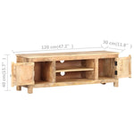 vidaXL TV Cabinet 120x30x40 cm Rough Mango Wood