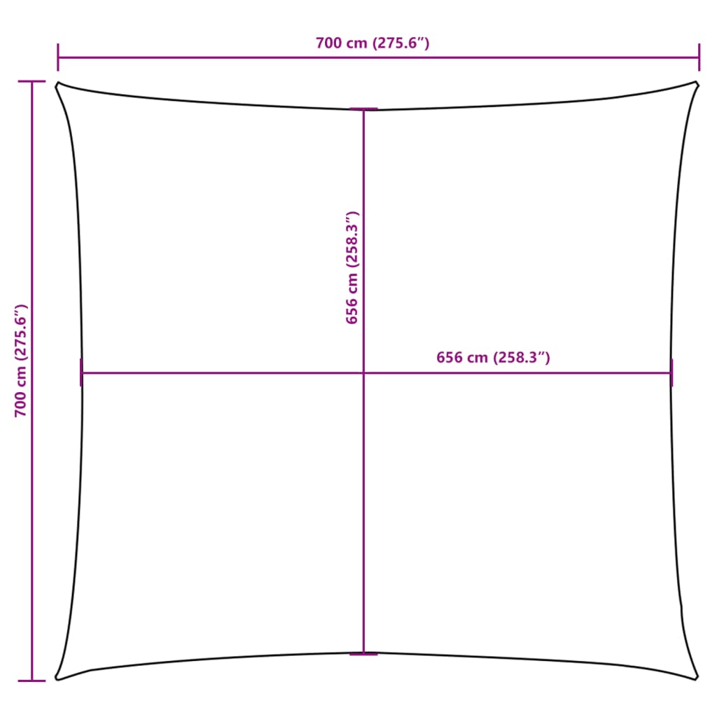 vidaXL Sunshade Sail Oxford Fabric Square 7x7 m Taupe