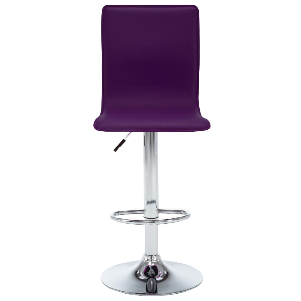 vidaXL Stołki barowe, 2 szt., fioletowe, sztuczna skóra