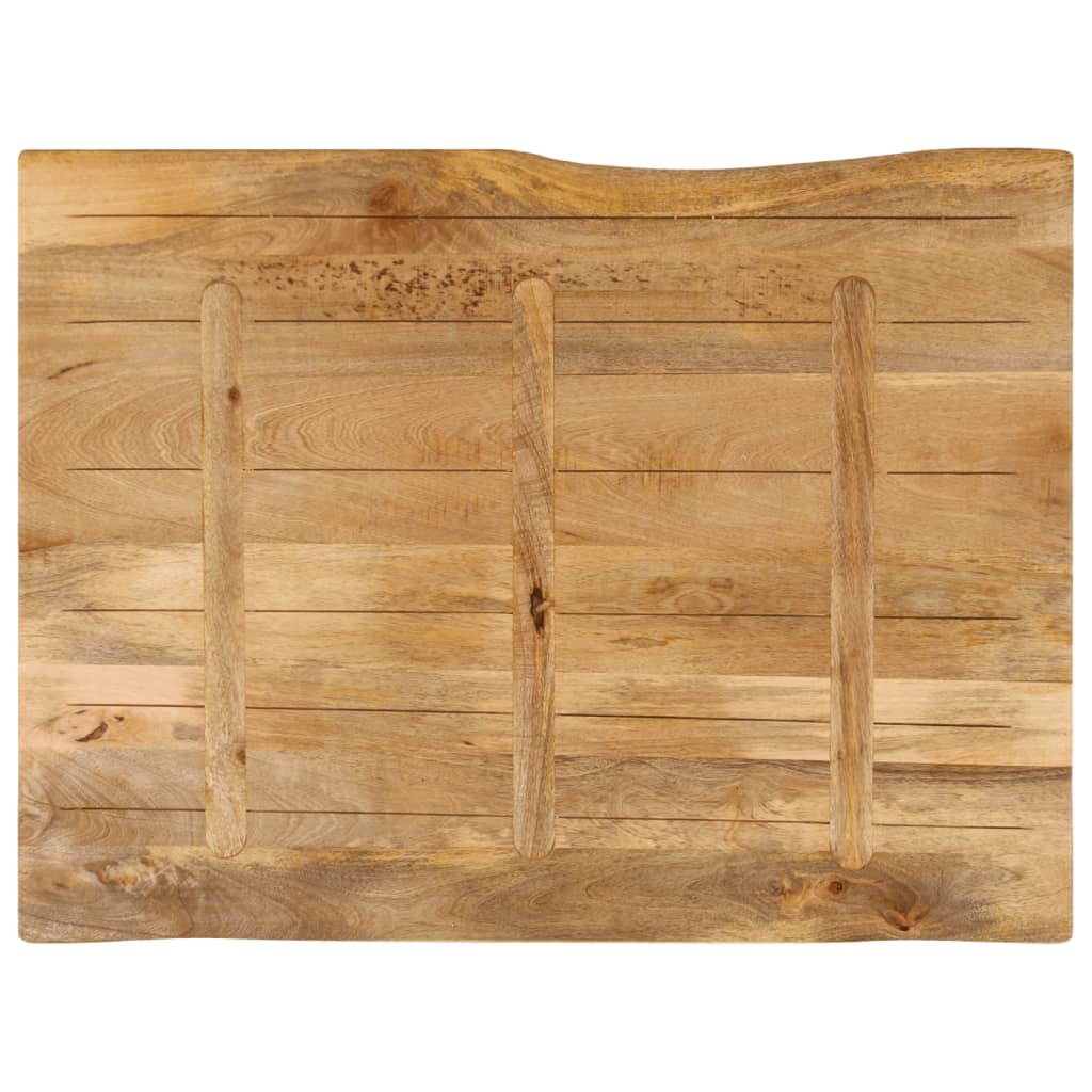 vidaXL Table Top 110x80x3.8 cm Live Edge Solid Wood Mango