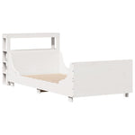 vidaXL Bed Frame without Mattress White 100x200 cm Solid Wood Pine
