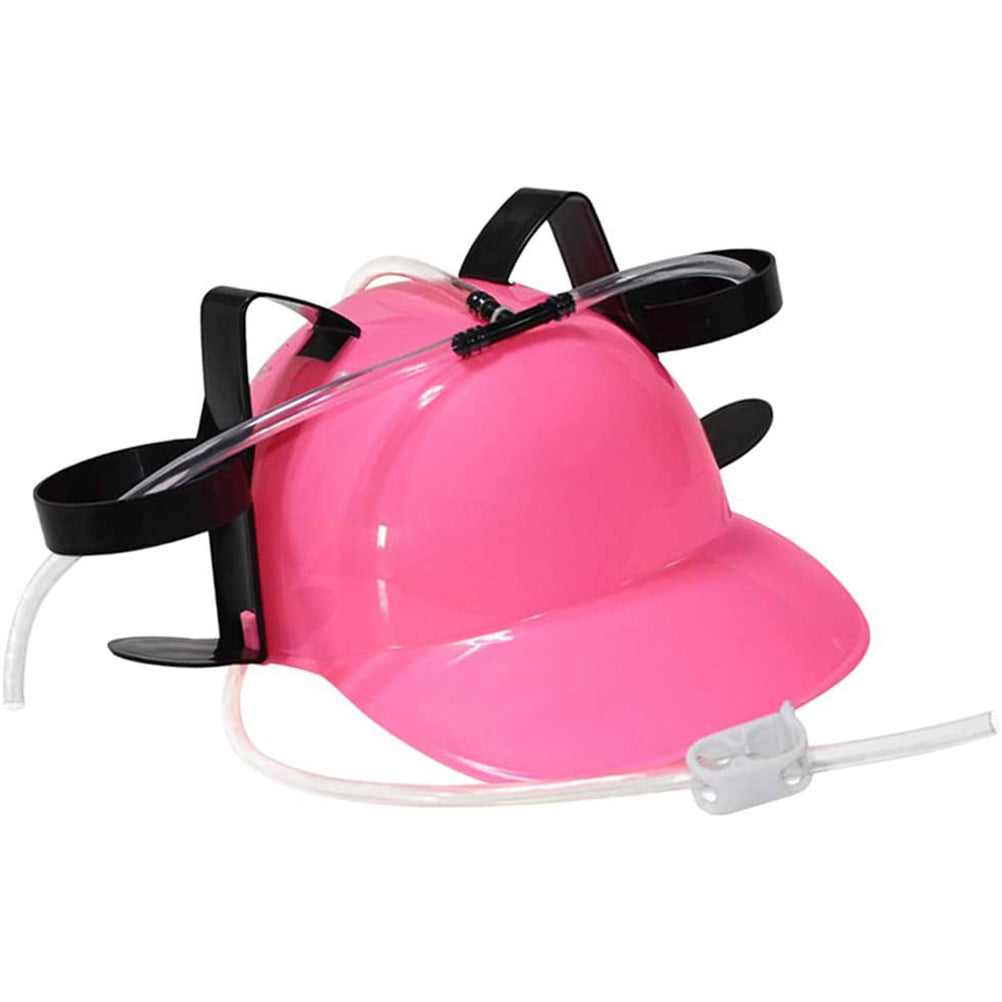 Drinking Helmet Party Hat Can Holder Drinker Hat with Straw Beer and Soda Drinking Helmet