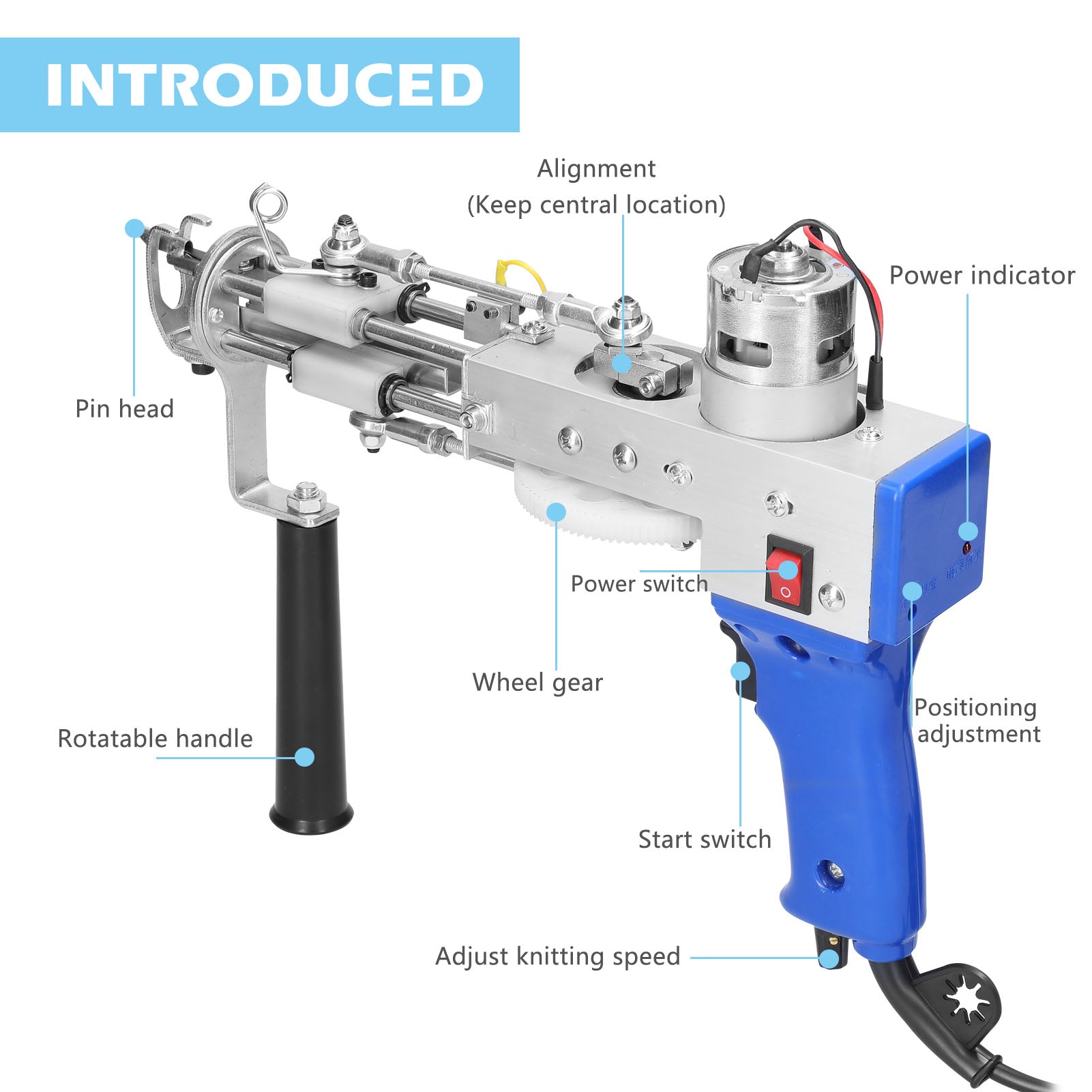 Carpet Tufting Machine High Accuracy Electric Tufting Machine Easy to Operate Carpets Tufting Weaving Machine