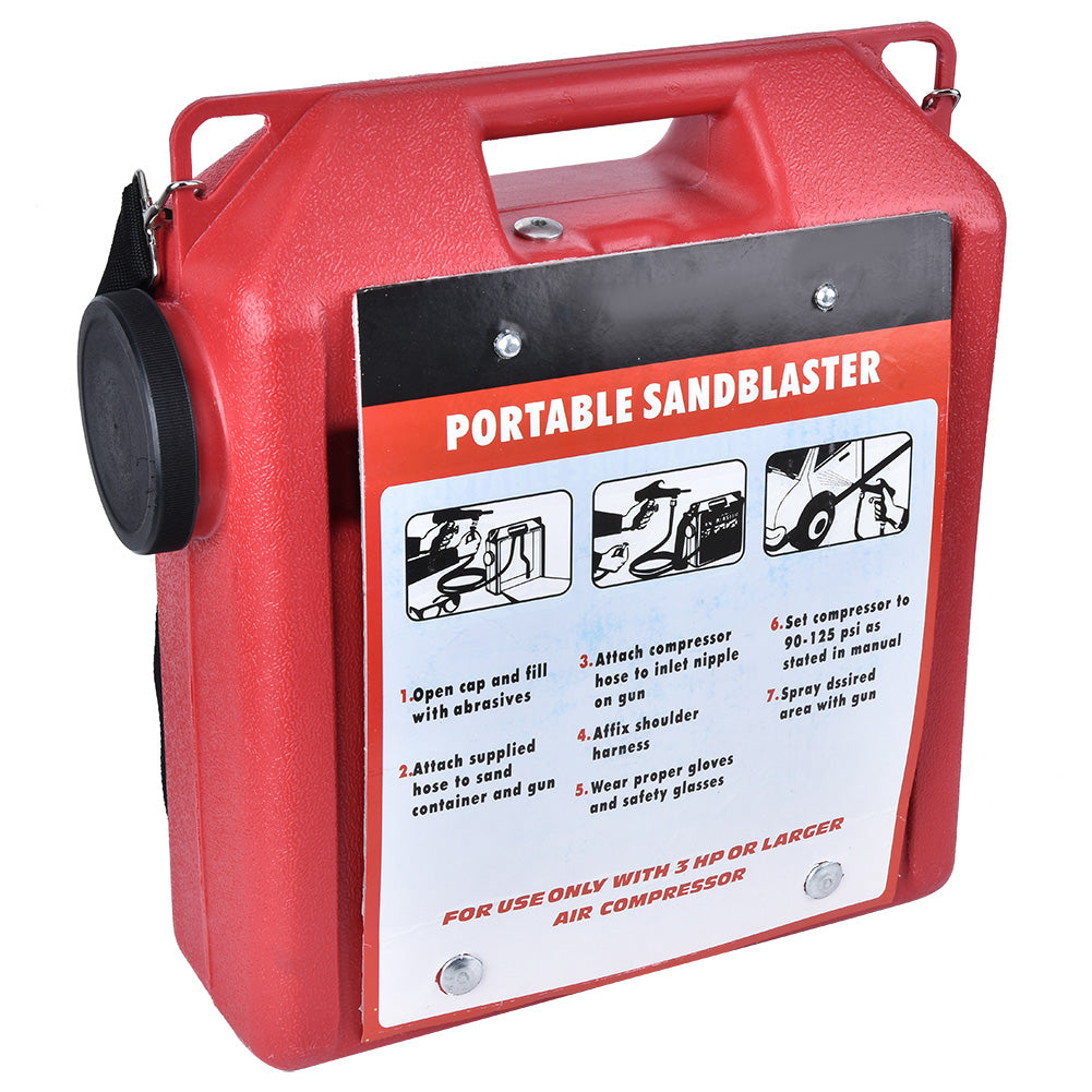 Portable 30LBS Pneumatic Sandblaster Gun Barrel Kit Cleaning Rust/Paint Remover Tool