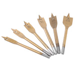 6pcs High carbon Steel Spade Paddle Bits WoodWorking Flat Drilling Boring Tools 10-25MM