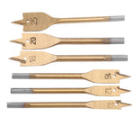 6pcs High carbon Steel Spade Paddle Bits WoodWorking Flat Drilling Boring Tools 10-25MM