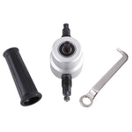 Double Head Sheet Metal Cutter Electric Power Drill Attachment Nibbler Cutting Tool Kit