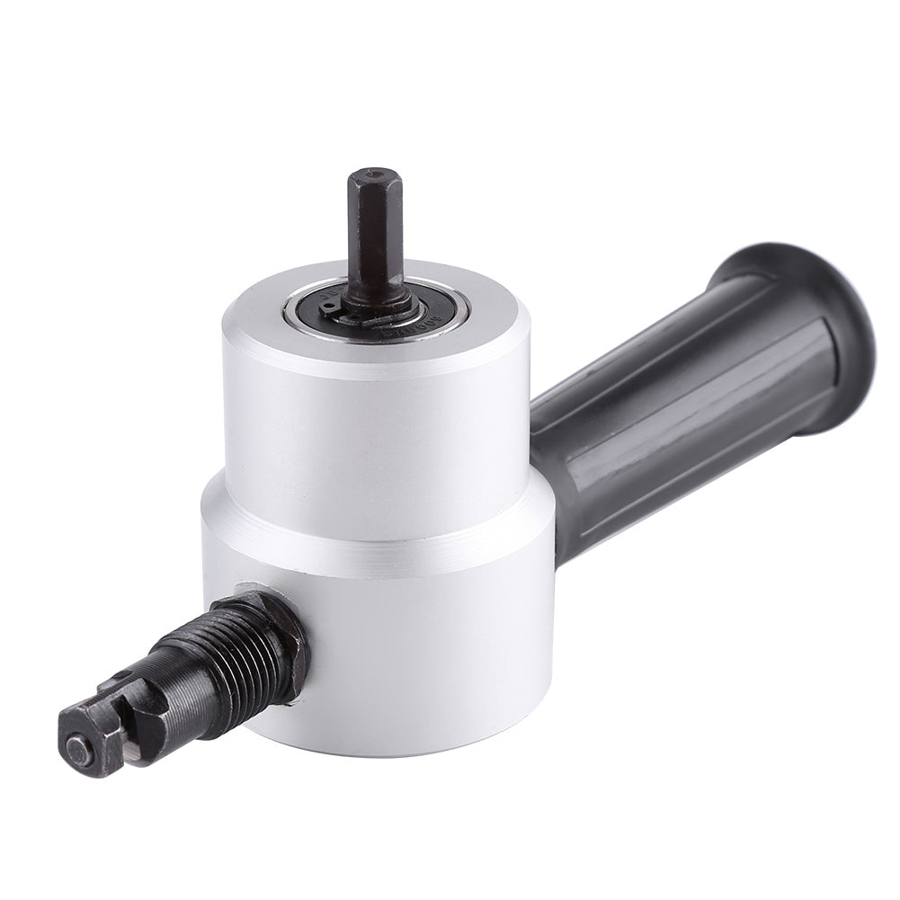 Double Head Sheet Metal Cutter Electric Power Drill Attachment Nibbler Cutting Tool Kit